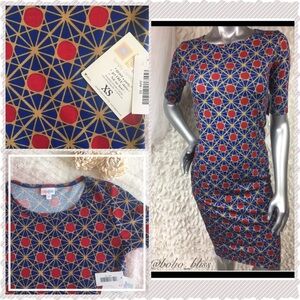 LULAROE Julia Tunic Dress Midi Geometric Tunic Dress NWT